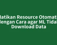 Matikan Resource Otomatis dengan Cara agar ML Tidak Download Data