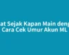 Lihat Sejak Kapan Main dengan Cara Cek Umur Akun ML