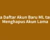 Cara Daftar Akun Baru ML tanpa Menghapus Akun Lama